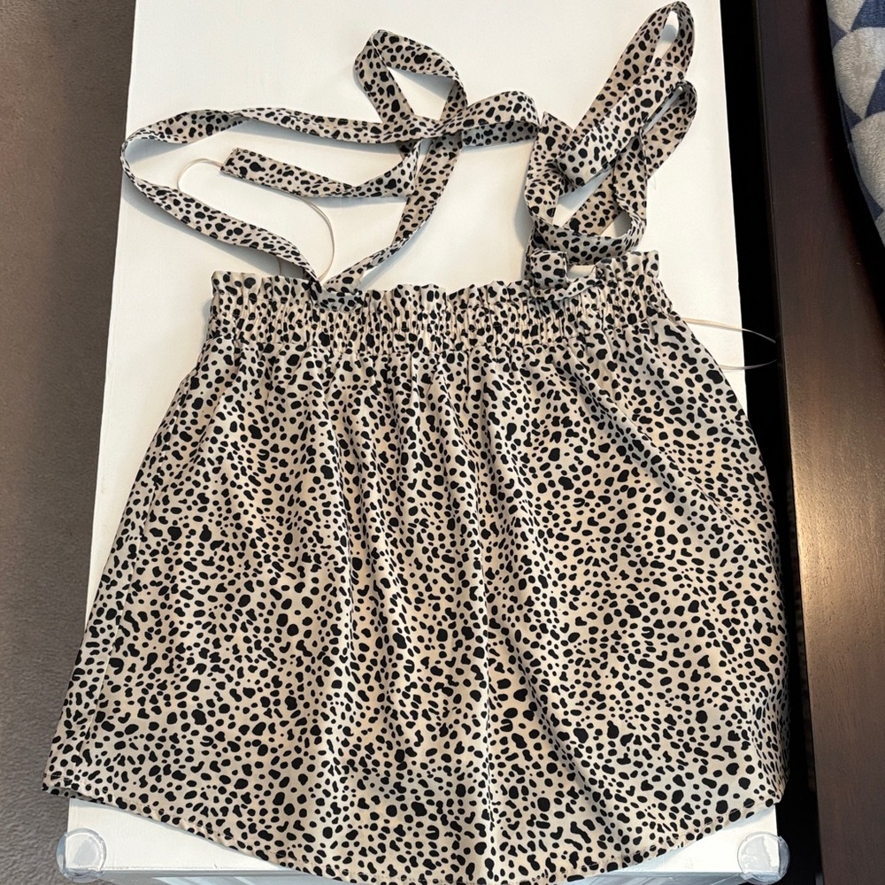 Pink Lily Beige and Black Spotted Top